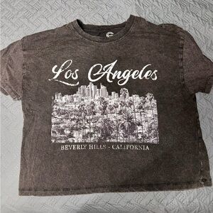 Gray Los Angeles Graphic TShirt Beverly Hills - California